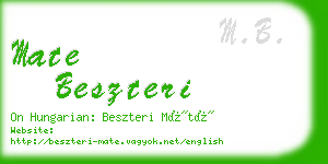 mate beszteri business card